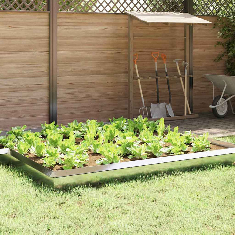 vidaXL Csiga kerítés 4 pcs Ezüst 50 x 3,5 x 25 cm Rozsdamentes acél