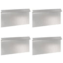 vidaXL Csiga kerítés 4 pcs Ezüst 50 x 3,5 x 25 cm Rozsdamentes acél