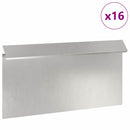 vidaXL Csiga kerítés 16 pcs Ezüst 50 x 3,5 x 25 cm Rozsdamentes acél