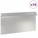 vidaXL Csiga kerítés 16 pcs Ezüst 50 x 3,5 x 25 cm Rozsdamentes acél