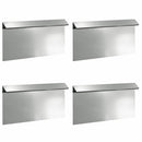 vidaXL Csiga kerítés 4 pcs Ezüst 50 x 3,5 x 25 cm Horganyzott acél