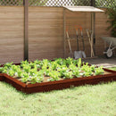 vidaXL Csiga kerítés 4 pcs Rozsdás 50 x 3,5 x 25 cm Időjárásálló acél