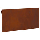 vidaXL Csiga kerítés 4 pcs Rozsdás 50 x 3,5 x 25 cm Időjárásálló acél
