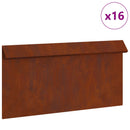 vidaXL Csiga kerítés 16 pcs Rozsdás 50 x 3,5 x 25 cm Időjárásálló acél