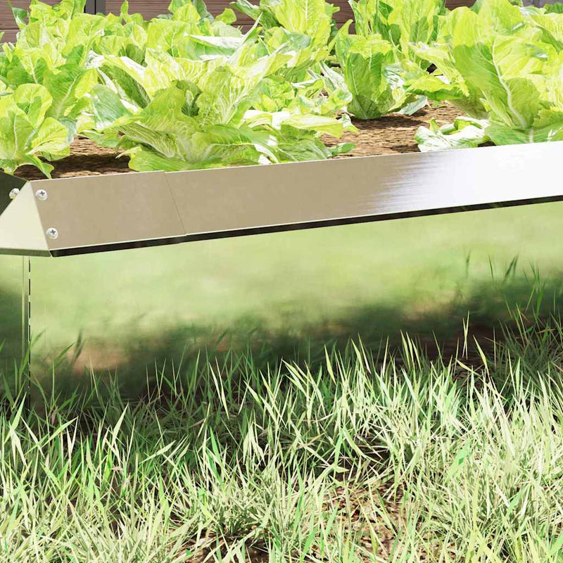 vidaXL Csiga kerítés Ezüst 100 x 3,5 x 25 cm Rozsdamentes acél