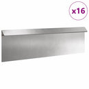 vidaXL Csiga kerítés 16 pcs Ezüst 100 x 3,5 x 25 cm Rozsdamentes acél