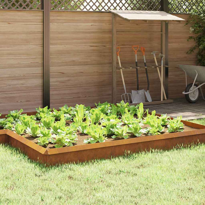 vidaXL Csiga kerítés Rozsdás 100 x 3,5 x 25 cm Időjárásálló acél