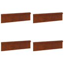 vidaXL Csiga kerítés 4 pcs Rozsdás 100 x 3,5 x 25 cm Időjárásálló acél