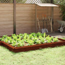 vidaXL Csiga kerítés 16 pcs Rozsdás 100 x 3,5 x 25 cm