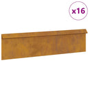 vidaXL Csiga kerítés 16 pcs Rozsdás 100 x 3,5 x 25 cm