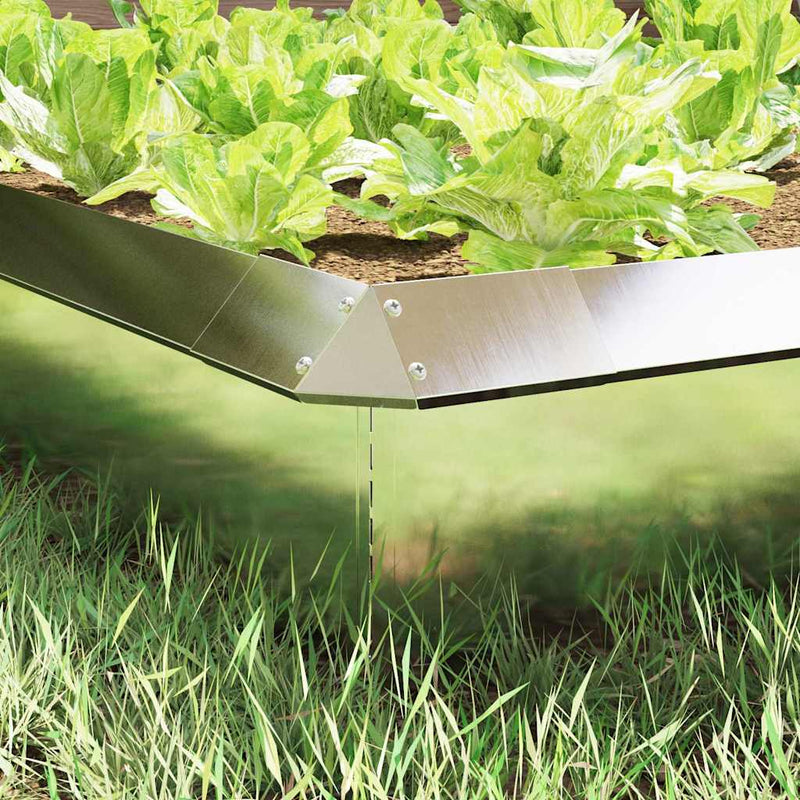 vidaXL Csiga kerítés Ezüst 13,5 x 13,5 x 25 cm Rozsdamentes acél