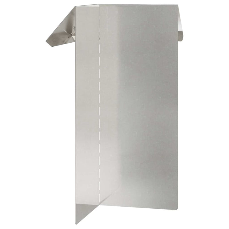 vidaXL Csiga kerítés Ezüst 13,5 x 13,5 x 25 cm Rozsdamentes acél