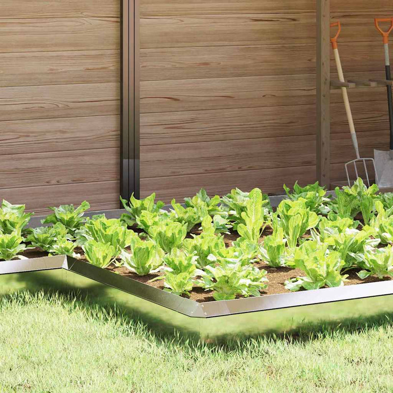 vidaXL Csiga kerítés 4 pcs Ezüst 13,5 x 13,5 x 25 cm Rozsdamentes acél