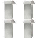 vidaXL Csiga kerítés 4 pcs Ezüst 13,5 x 13,5 x 25 cm Rozsdamentes acél