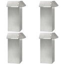 vidaXL Csiga kerítés 4 pcs Ezüst 13,5 x 13,5 x 25 cm Rozsdamentes acél