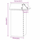 vidaXL Csiga kerítés Ezüst 13,5 x 13,5 x 25 cm Horganyzott acél