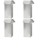 vidaXL Csiga kerítés 4 pcs Ezüst 13,5 x 13,5 x 25 cm Horganyzott acél