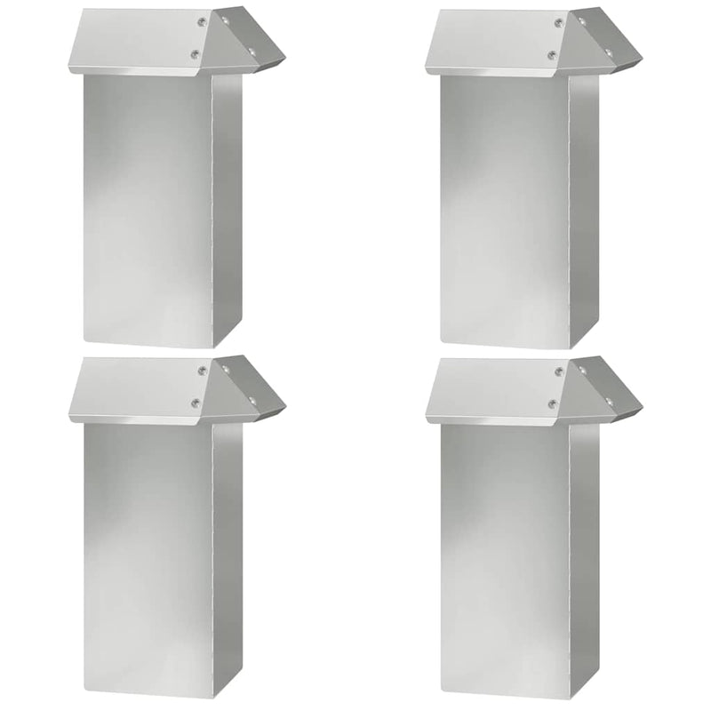 vidaXL Csiga kerítés 4 pcs Ezüst 13,5 x 13,5 x 25 cm Horganyzott acél