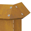 vidaXL Csiga kerítés Rozsdás 13,5 x 13,5 x 25 cm Időjárásálló acél