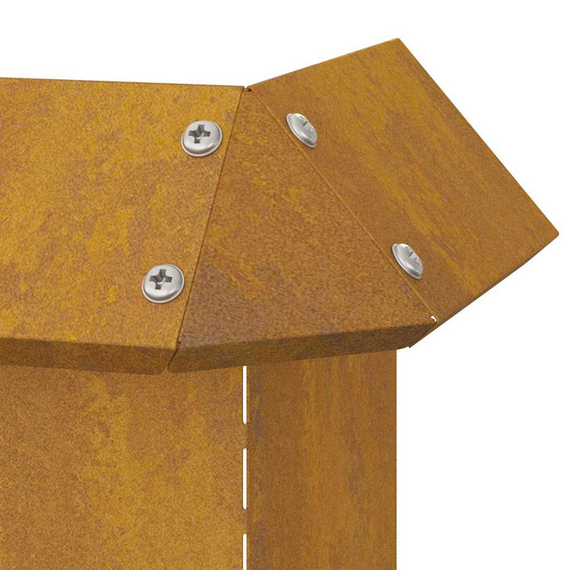 vidaXL Csiga kerítés Rozsdás 13,5 x 13,5 x 25 cm Időjárásálló acél