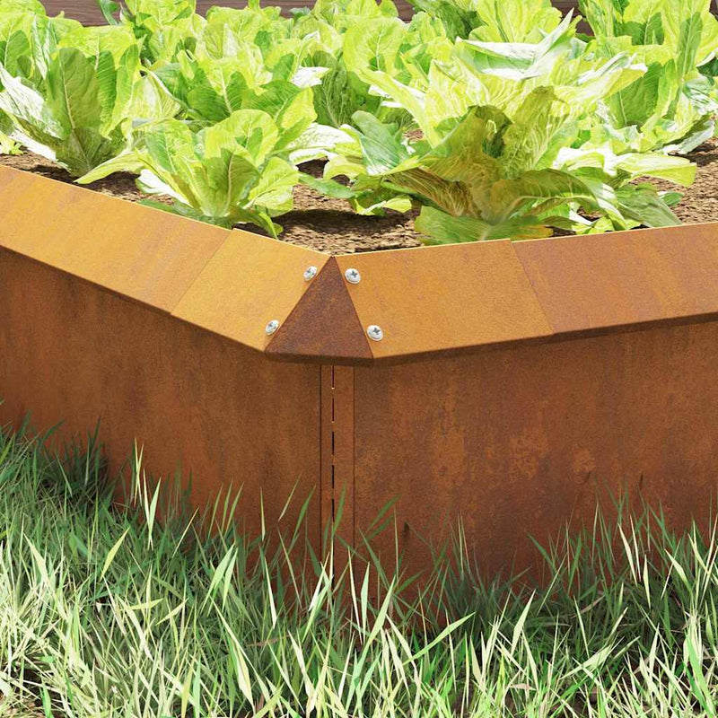 vidaXL Csiga kerítés Rozsdás 13,5 x 13,5 x 25 cm Időjárásálló acél