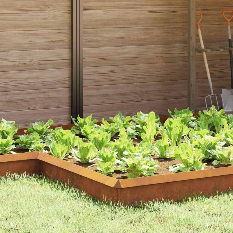 vidaXL Csiga kerítés Rozsdás 13,5 x 13,5 x 25 cm Időjárásálló acél