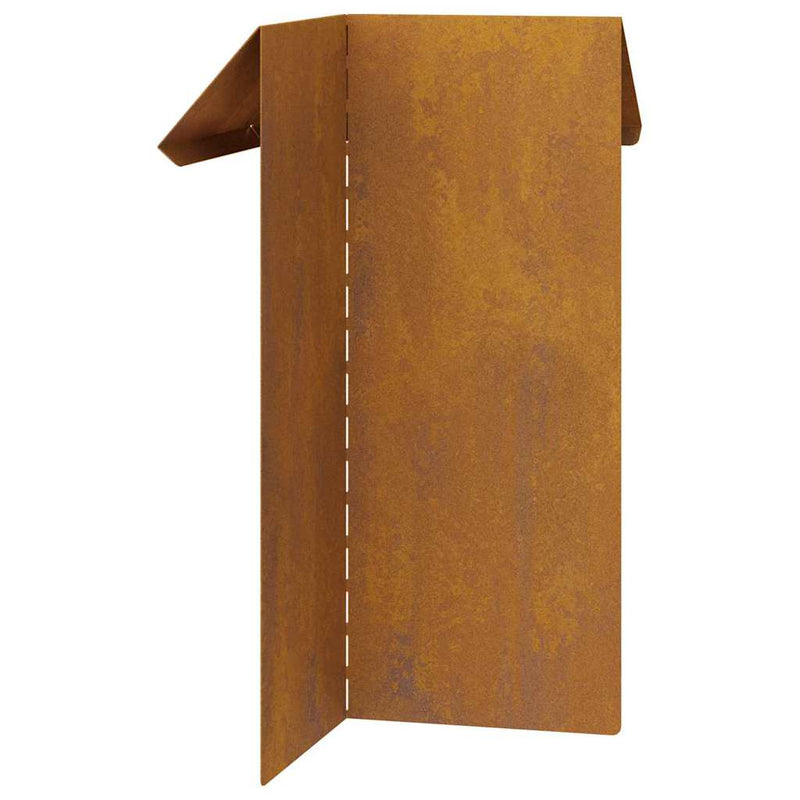 vidaXL Csiga kerítés Rozsdás 13,5 x 13,5 x 25 cm Időjárásálló acél