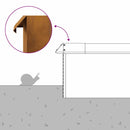 vidaXL Csiga kerítés Rozsdás 13,5 x 13,5 x 25 cm Időjárásálló acél