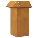 vidaXL Csiga kerítés Rozsdás 13,5 x 13,5 x 25 cm Időjárásálló acél