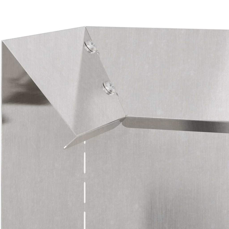 vidaXL Csiga kerítés Ezüst 10 x 10 x 25 cm Rozsdamentes acél