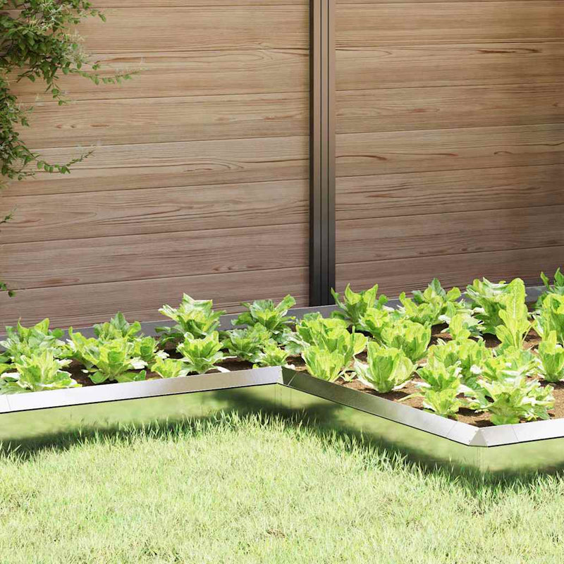 vidaXL Csiga kerítés Ezüst 10 x 10 x 25 cm Rozsdamentes acél