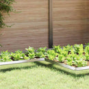 vidaXL Csiga kerítés 4 pcs Ezüst 10 x 10 x 25 cm Rozsdamentes acél