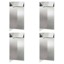vidaXL Csiga kerítés 4 pcs Ezüst 10 x 10 x 25 cm Rozsdamentes acél