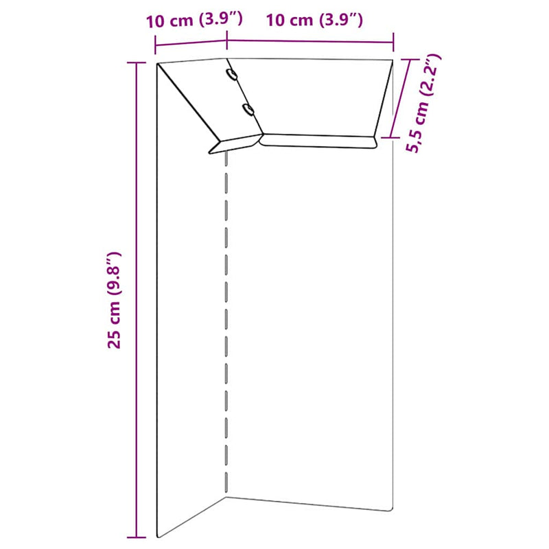 vidaXL Csiga kerítés 4 pcs Ezüst 10 x 10 x 25 cm Rozsdamentes acél