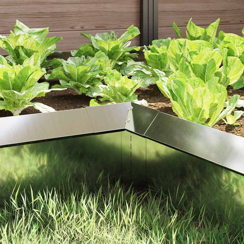 vidaXL Csiga kerítés 4 pcs Ezüst 10 x 10 x 25 cm Horganyzott acél