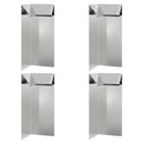vidaXL Csiga kerítés 4 pcs Ezüst 10 x 10 x 25 cm Horganyzott acél