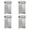 vidaXL Csiga kerítés 4 pcs Ezüst 10 x 10 x 25 cm Horganyzott acél