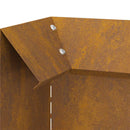 vidaXL Csiga kerítés Rozsdás 10 x 10 x 25 cm Időjárásálló acél