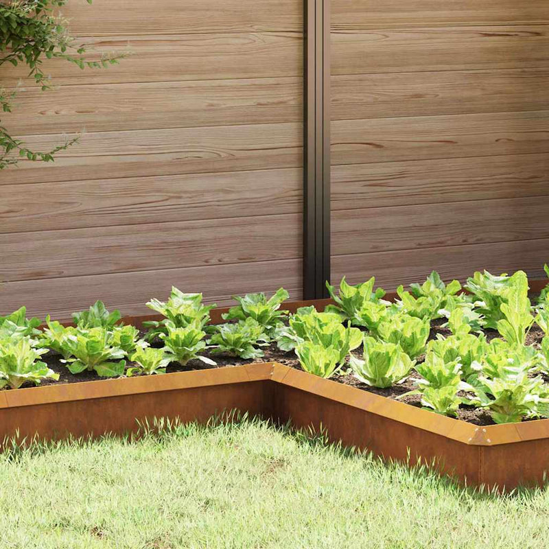 vidaXL Csiga kerítés Rozsdás 10 x 10 x 25 cm Időjárásálló acél