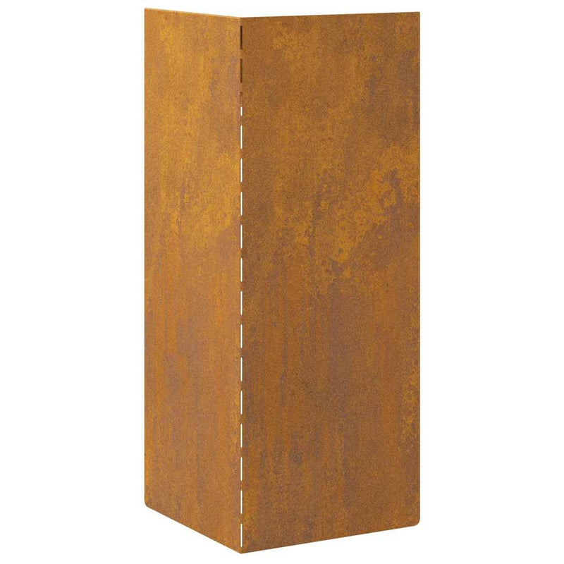 vidaXL Csiga kerítés Rozsdás 10 x 10 x 25 cm Időjárásálló acél