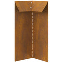 vidaXL Csiga kerítés Rozsdás 10 x 10 x 25 cm Időjárásálló acél