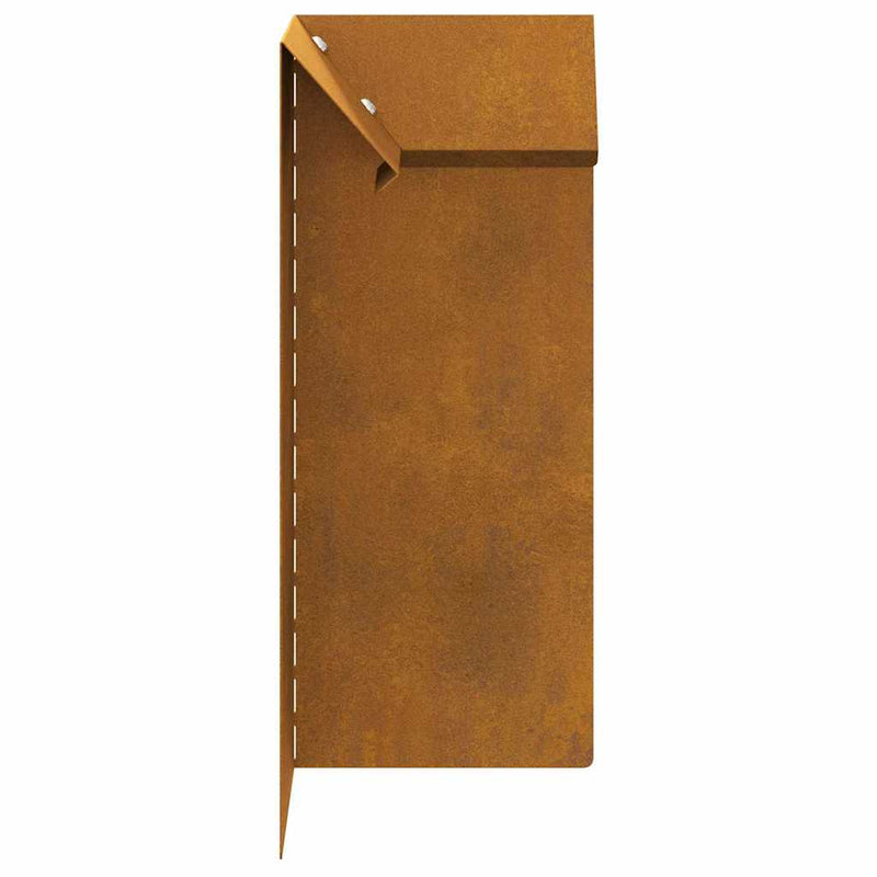 vidaXL Csiga kerítés Rozsdás 10 x 10 x 25 cm Időjárásálló acél