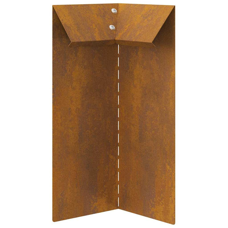 vidaXL Csiga kerítés 4 pcs Rozsdás 10 x 10 x 25 cm Időjárásálló acél