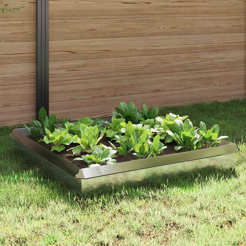 vidaXL Csiga kerítések 8 pcs Ezüst Rozsdamentes acél