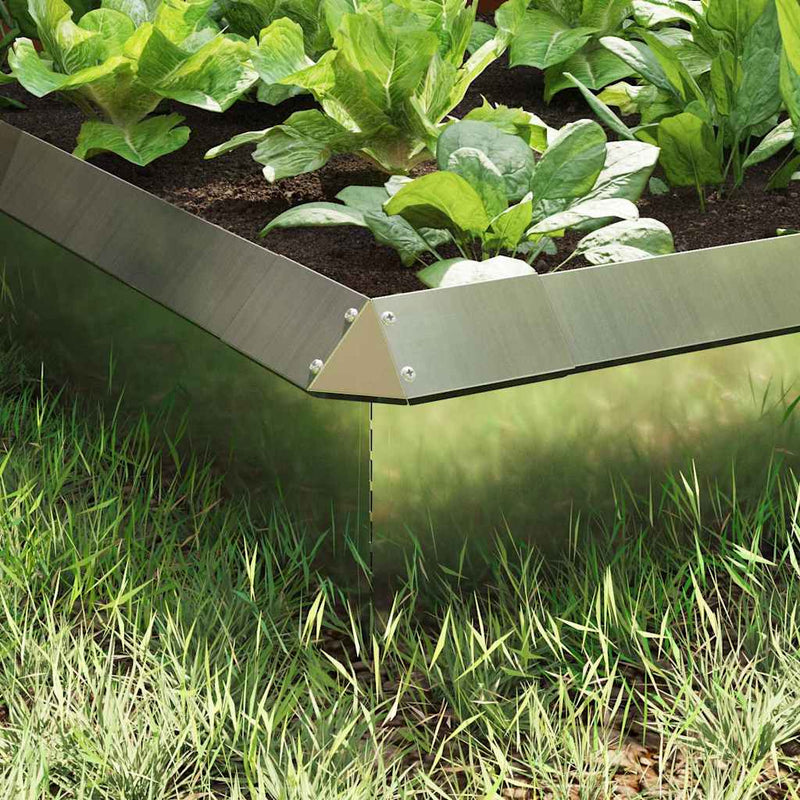 vidaXL Csiga kerítések 8 pcs Ezüst Horganyzott acél