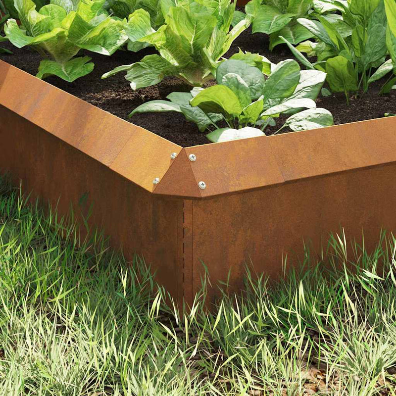 vidaXL Csiga kerítések 8 pcs Rozsdás Időjárásálló acél