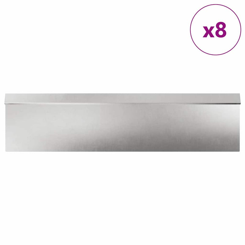 vidaXL Csiga kerítések 12 pcs Ezüst Rozsdamentes acél