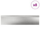 vidaXL Csiga kerítések 12 db 100 x 3,5 x 25 cm Rozsdamentes acél Ezüst
