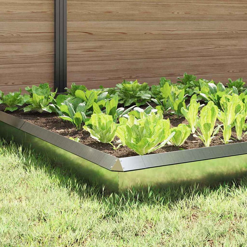 vidaXL Csiga kerítések 12 pcs Ezüst Horganyzott acél