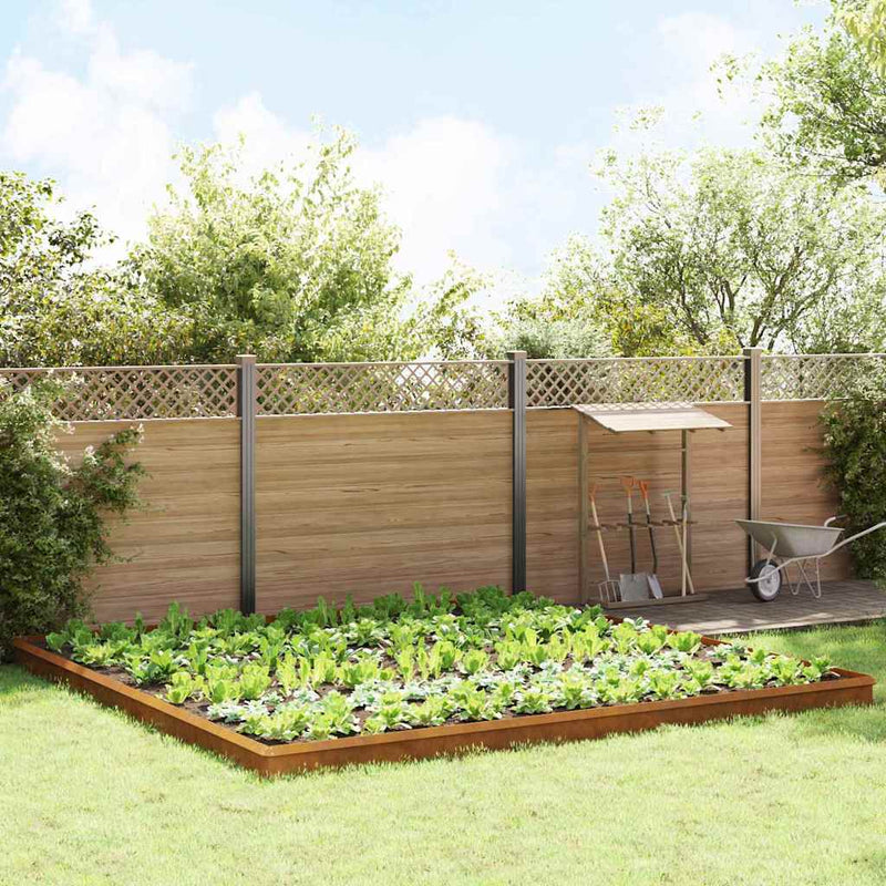 vidaXL Csiga kerítések 20 pcs Rozsdás Időjárásálló acél